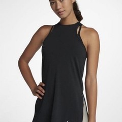 Nike high neck, tunic tank side, slits yoga gym wear breathable sm