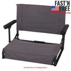 [HOT SALE] Ozark Trail Hard Arm Stadium Seat, Gray, NEW USA WAREHOUSE FREE SHIP