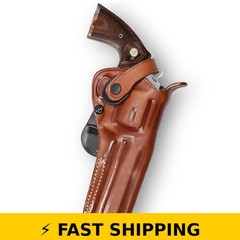 MASC OWB Leather Paddle Holster for Python .357 Magnum – Right Hand Brown