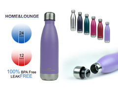Stainless Steel Vacuum Insulated Water Bottle Sports Bicycle Car Gym 17 (oz)
