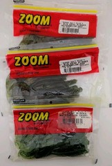 Lot oF 3 Zoom 2 021-054 8″ Big Dead Ringer Worm Watermelon Red Seed Chartreuse