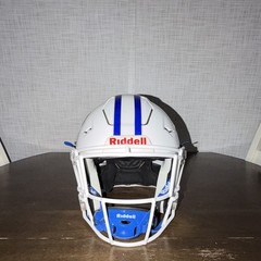 White Riddell Speedflex Adult Medium / Large Football Helmet With Chinstrap