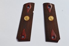 FACTORY NEW COLT 1911 45 AUTO ROSEWOOD GRIPS W GOLD RAMPANT COLT MEDALLIONS