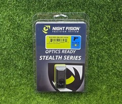 Night Fision Glock 43x MOS Sight Set, Square Rear, Yellow – GLK-003-290-297-YGZG
