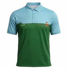 RSVLTS Breakfast Balls Caddyshack Gopher Golf Polo Mens XL Blue Green Modern Fit