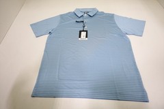 FootJoy AF PENCILS TRIPE Polo Mens Size Medium DUSK BLUE/WHITE New INV12601072