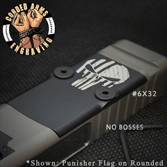 PUNISHER FLAG Laser Engraved RMR Cover Plate for Glock 19 17 23