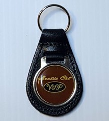 Reproduction Vintage Arctic Cat VIP Snowmobile Medallion Leather Keychain (007)