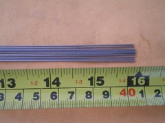 50 STAINLESS STEEL STRAIGHT LURE SHAFT WIRE FORM 0.051 X 16 INCHES LONG