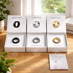 Waterproof Smart Ring Health Monitor | Choose Color & Size | Android iOS 2026