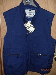NWT MENS IVY CREW INSULATED NAVY BLUE 7 POCKETS SPORTSMEN VEST SIZE XXL