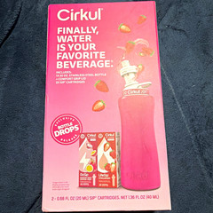 Cirkul Bottle Drops 32 fl oz Pink Stainless Steel Bottle w/ Cartridge Lid