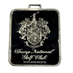 Trump National Golf Club Los Angeles Metal Bag Tag Guest Medallion Andrew Morris