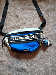Supreme 3D Logo Waist Pack Zip Closure One Size 0.8L Blue/Black/Gray