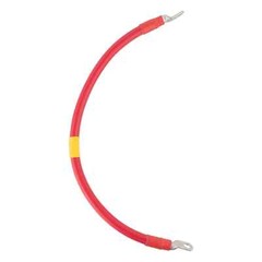 1/0 Red Battery Interconnect Cable 18″ with 3/8″ Lugs ASSEMBLED IN USA