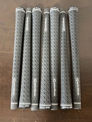 TaylorMade Z-Grip Standard (Set of 7) Grey / Black Golf Pride Grips NEW