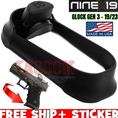 NINEX19 MAGWELL for GLOCK 19 23 GEN 3 BLACK 7075 Billet Aluminum USA