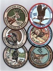 2020-2026 PA GAME COMM WORKING TOGETHER FOR WILDLIFE 6 PATCHS ORIGINAL NEW W/ELK