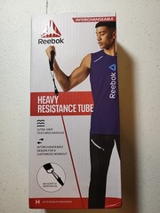 REEBOK Interchangeable Elastic Fitness Heavy Tube Resistance Band Gym Equipment