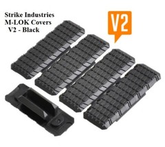 Strike Industries M-LOK Rail Cover V2 – SI-MLOK-COVER-V2 – 5 Pack – BLACK or FDE