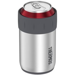 Thermos 12 oz. Insulated Stainless Steel Beverage Can Insulator – Silver/Gray