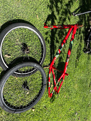 Haro 24 in Bicycle Frame Only – Red & Black 24″ Bike Frame Part