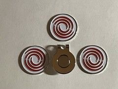 (3) Odyssey The #1 Putter On Tour 1″ Coin Style Golf Markers With Bonus Hat Clip