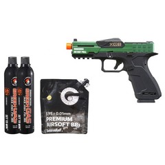 Poseidon CSI XG8 Gas Blow Back Aluminum Pistol – Green Gas Combo – (OD Green)