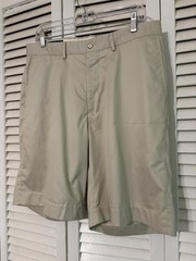 Polo Golf Ralph Lauren Men’s Golf Shorts Beige 34W 10″ Twill Stretch Zip