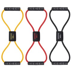 Figure 8 Yellow 20 lbs, Red 30 Black 40 Yellow, Red,