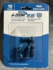 NEW A-ZOOM Action Proving Dummy Round, 10 PACK Snap Caps for 9mm LUGER 15316