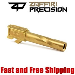 Zaffiri Precision Fluted Match Barrel for Glock 19 Gen 5 – Gold Titanium Nitride