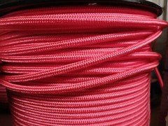 1/4 x 100 ft. Stiff Braid Polyester Halter Rope. Pink. Made in USA