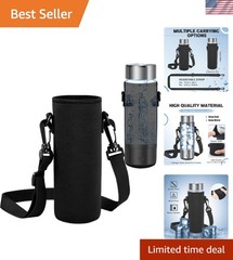 Elegant Black Neoprene Water Bottle Sleeves 17oz – Machine Washable Convenience