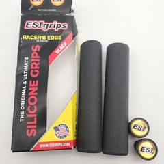 ESI Racer’s Edge Silicone Thin Bicycle Grips 30mm x 130mm Black OPEN PACKAGE