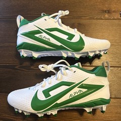 IB4045-100 Men’s 10.5M Nike Alpha Menace 4 Varsity Cleats Oregon Ducks PE RARE!!