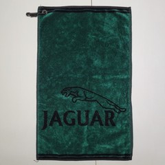 Sir Christopher Hatton Jaguar Golf Towel Black Green Cotton Terry Cloth 15″x24″