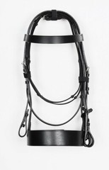 HORSE HUNTER BRIDLE COW LEATHER WITH GRIP REINS BLACK OR BROWN FULL COB SIZE