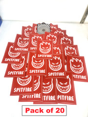 20 Pack SPITFIRE Skateboard Wheels Fire Head Logo Vintage Skateboarding STICKERS