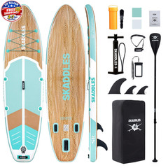 10’6’’ Inflatable Stand Up Paddle Board (SUP) for Adults and Youth with Non-S…