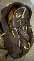Mountain Hardwear Backpack Day Pack 100% Polyester Black Yellow Excellent