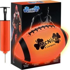 MCNICK & COMPANY Glow in The Dark Football Ultra Bright LED Pump Long Battery