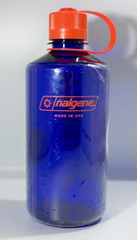 Nalgene Water Bottle 32 fl oz Narrow Mouth Periwinkle Blue Plastic, BPA Free New