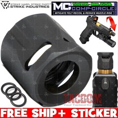 Strike Industrie MICRO COMP CIRCLE MC for GL0CK S&W 1/2×28 TPI 9mm .357 SIG BLAK