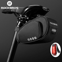 ROCKBROS Under Seat Storage Pouch for Cycling Bike Tail Saddle Bag Side Opening