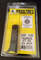 Taurus Model PT25 Magazine .25 ACP Cal 9-Round triple K 1579m PT-25
