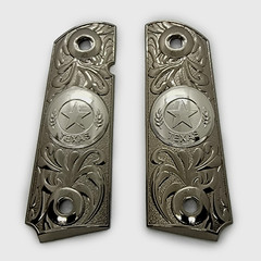 1911 GRIPS Full Size Commander for Colt Rock Island & Clones Texas Black Nickel