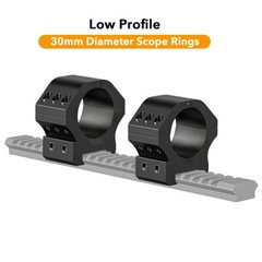 30mm Picatinny Scope Rings Low/Middle/High Profile CNC-Machined Scope Mount 2PCS