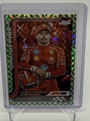 2025 Topps Chrome Formula 1 F1 Charles Leclerc Green Checker Flag 32/99 #145