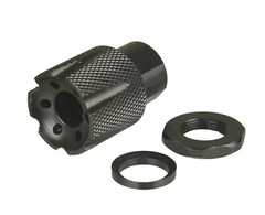 Steel 9/16×24 TPI .40,10mm .350 Muzzle Brake Compensator W Jam Nut Crush Washer